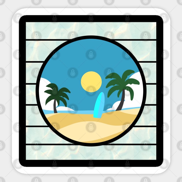 Beautiful beach holiday Sticker by Ojoy